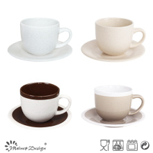 8oz Cup and Saucer Seesame Glaze Design